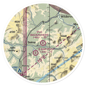 Backachers Ranch Airport (5OR0) VFR Sectional Sticker (20 mile)