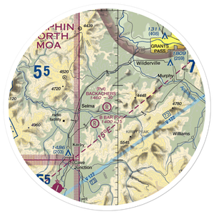 Backachers Ranch Airport (5OR0) VFR Sectional Sticker (30 mile)
