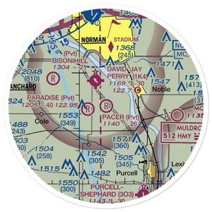 Pacer Field (5OK4) VFR Sectional Sticker (20 mile)