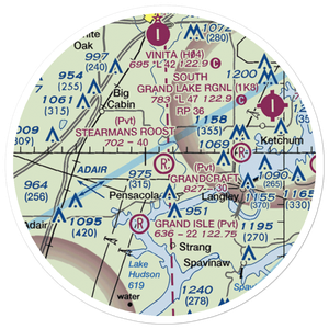 Stearmans Roost Airport (5OK3) VFR Sectional Sticker (20 mile)