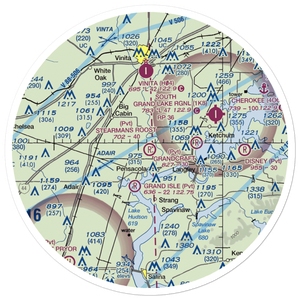 Stearmans Roost Airport (5OK3) VFR Sectional Sticker (30 mile)