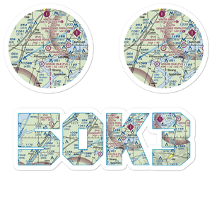 Stearmans Roost Airport (5OK3) VFR Sectional Sticker Pack