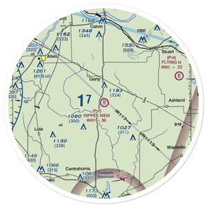 Christopher M. Rippee Memorial Airport (5OK2) VFR Sectional Sticker (30 mile)