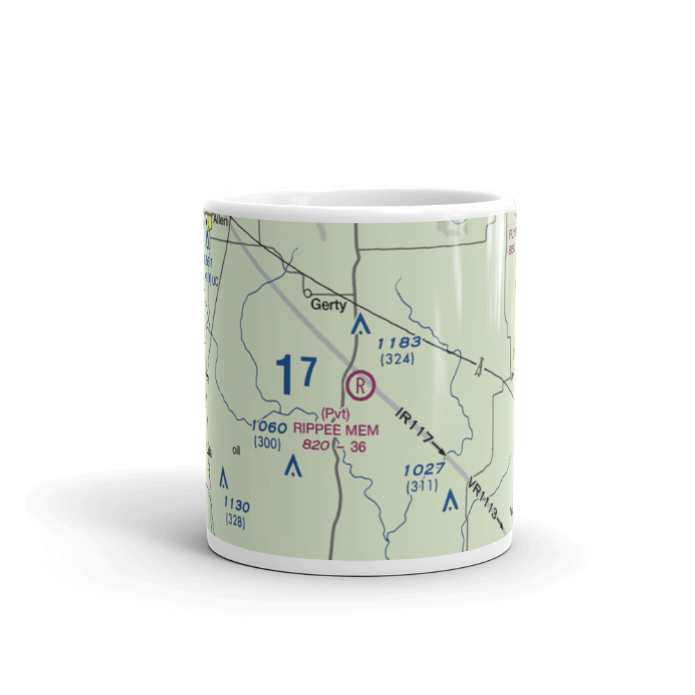 Christopher M. Rippee Memorial Airport (5OK2) VFR Sectional  Mug 