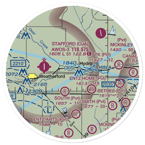 Kits Airport (5OK0) VFR Sectional Sticker (20 mile)