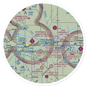 Kits Airport (5OK0) VFR Sectional Sticker (30 mile)
