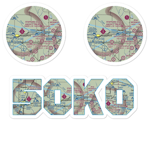 Kits Airport (5OK0) VFR Sectional Sticker Pack