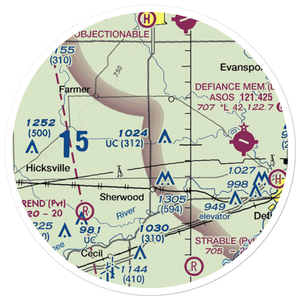 Rogers Private Airport (5OI9) VFR Sectional Sticker (20 mile)