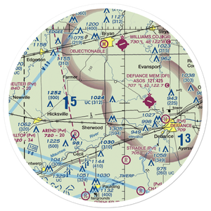 Rogers Private Airport (5OI9) VFR Sectional Sticker (30 mile)