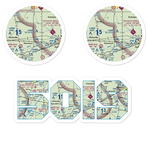 Rogers Private Airport (5OI9) VFR Sectional Sticker Pack