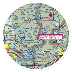 Mc Knight Airport (5OI8) VFR Sectional Sticker (30 mile)