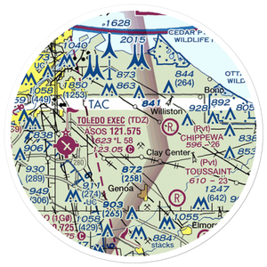 Gruetter Airport (5OI7) VFR Sectional Sticker (20 mile)