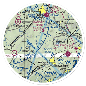 Rolling Hills Airport (5NY7) VFR Sectional Sticker (20 mile)