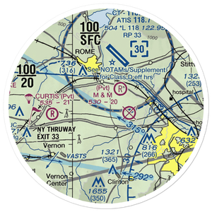 Stanwix Heights Airport (5NY4) VFR Sectional Sticker (20 mile)