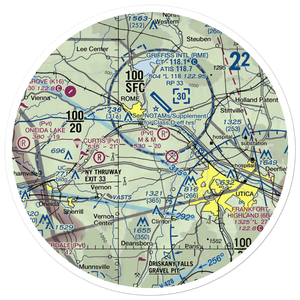 Stanwix Heights Airport (5NY4) VFR Sectional Sticker (30 mile)