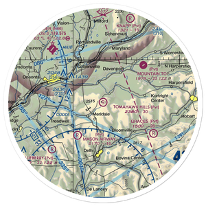 Tomahawk Hills Airport (5NY1) VFR Sectional Sticker (30 mile)