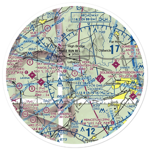 Herr Mountain Airport (5NJ2) VFR Sectional Sticker (30 mile)