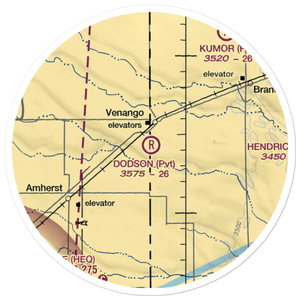 Dodson Brothers Airport (5NE9) VFR Sectional Sticker (20 mile)