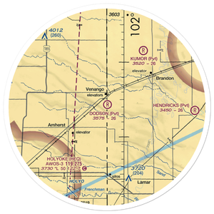 Dodson Brothers Airport (5NE9) VFR Sectional Sticker (30 mile)