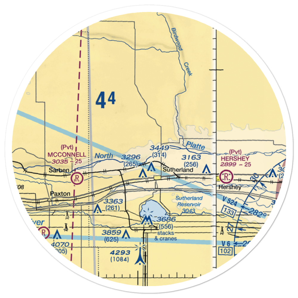 Trego Airport (5NE5) VFR Sectional Sticker (30 mile) 