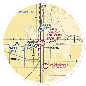 Diamond Bar Jones Airport (5NE3) VFR Sectional Sticker (20 mile)