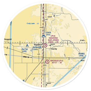 Diamond Bar Jones Airport (5NE3) VFR Sectional Sticker (30 mile)