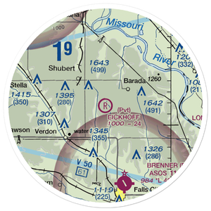 Eickhoff Strip (5NE2) VFR Sectional Sticker (20 mile)