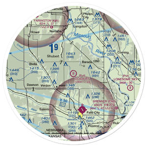 Eickhoff Strip (5NE2) VFR Sectional Sticker (30 mile)