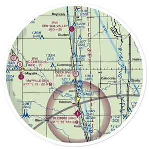 Deck Airport (5ND9) VFR Sectional Sticker (30 mile)