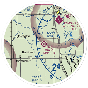 Craig Private Airport (5ND3) VFR Sectional Sticker (20 mile)
