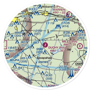 The Duchy Airport (5NC5) VFR Sectional Sticker (20 mile)