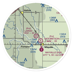 Largo Base Airport (5NA2) VFR Sectional Sticker (20 mile)
