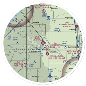 Largo Base Airport (5NA2) VFR Sectional Sticker (30 mile)