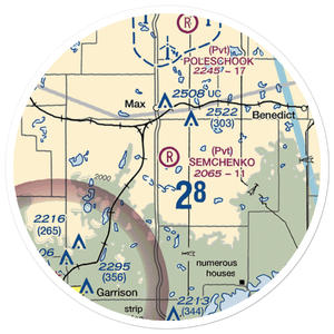 Semchenko Airport (5NA0) VFR Sectional Sticker (20 mile)