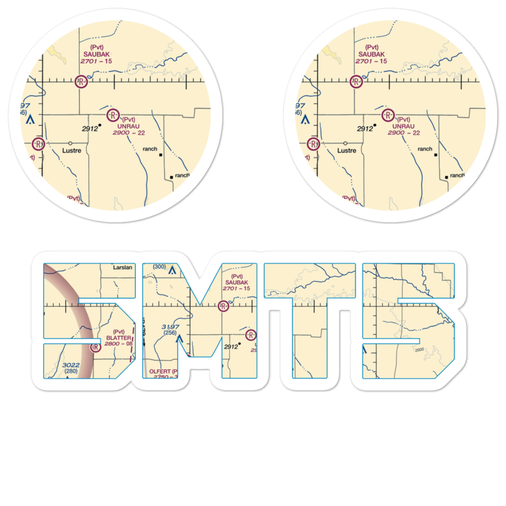Unrau Airport (5MT5) VFR Sectional Sticker Pack 