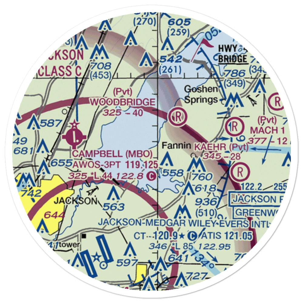 Dee's Strip (5MS6) VFR Sectional Sticker (20 mile) 