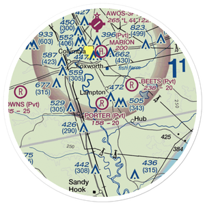 Porter Airport (5MS3) VFR Sectional Sticker (20 mile)