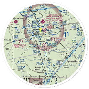 Porter Airport (5MS3) VFR Sectional Sticker (30 mile)