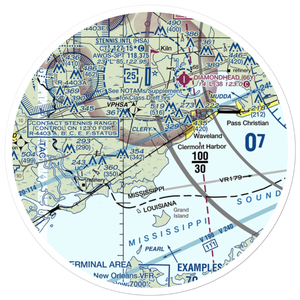 Turkey Bayou Airpark (5MS2) VFR Sectional Sticker (30 mile)