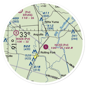 Rollang Field (5MS1) VFR Sectional Sticker (20 mile)