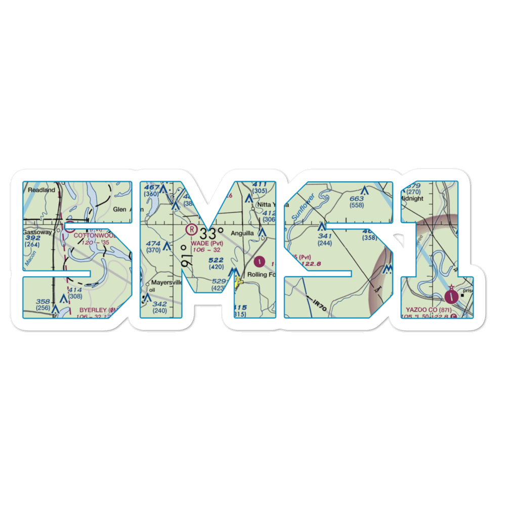 Rollang Field (5MS1) VFR Sectional Sticker 