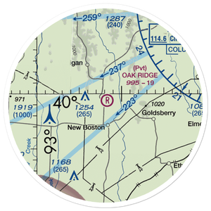 Oak Ridge Farms Airport (5MO9) VFR Sectional Sticker (20 mile)