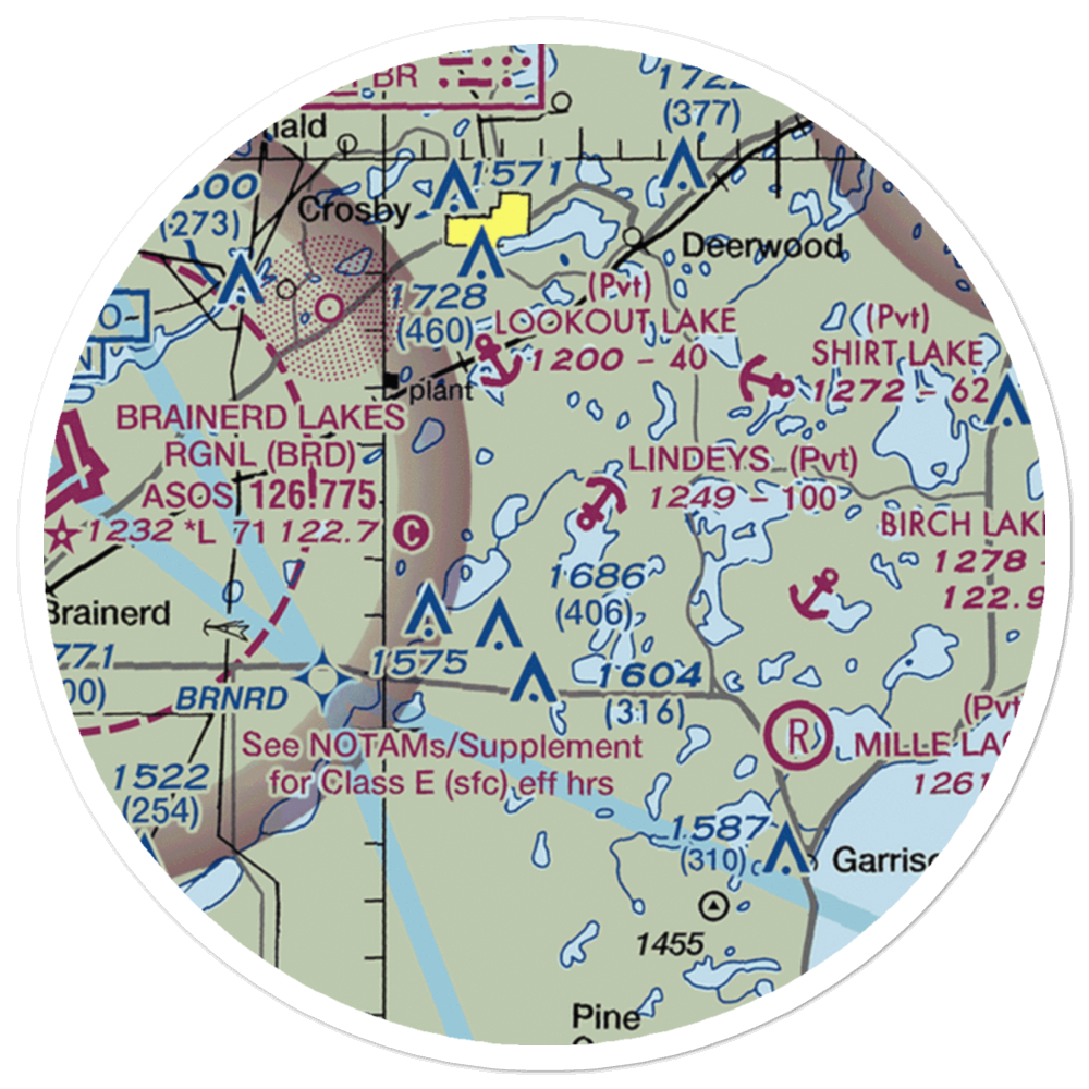 Lindey's Landing Airport (5MN7) VFR Sectional Sticker (20 mile) 