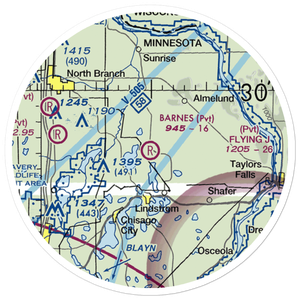 Barnes Airport (5MN5) VFR Sectional Sticker (20 mile)