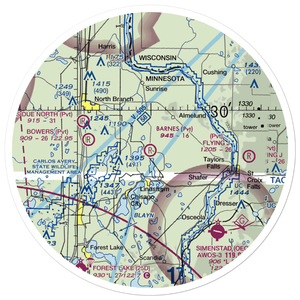 Barnes Airport (5MN5) VFR Sectional Sticker (30 mile)