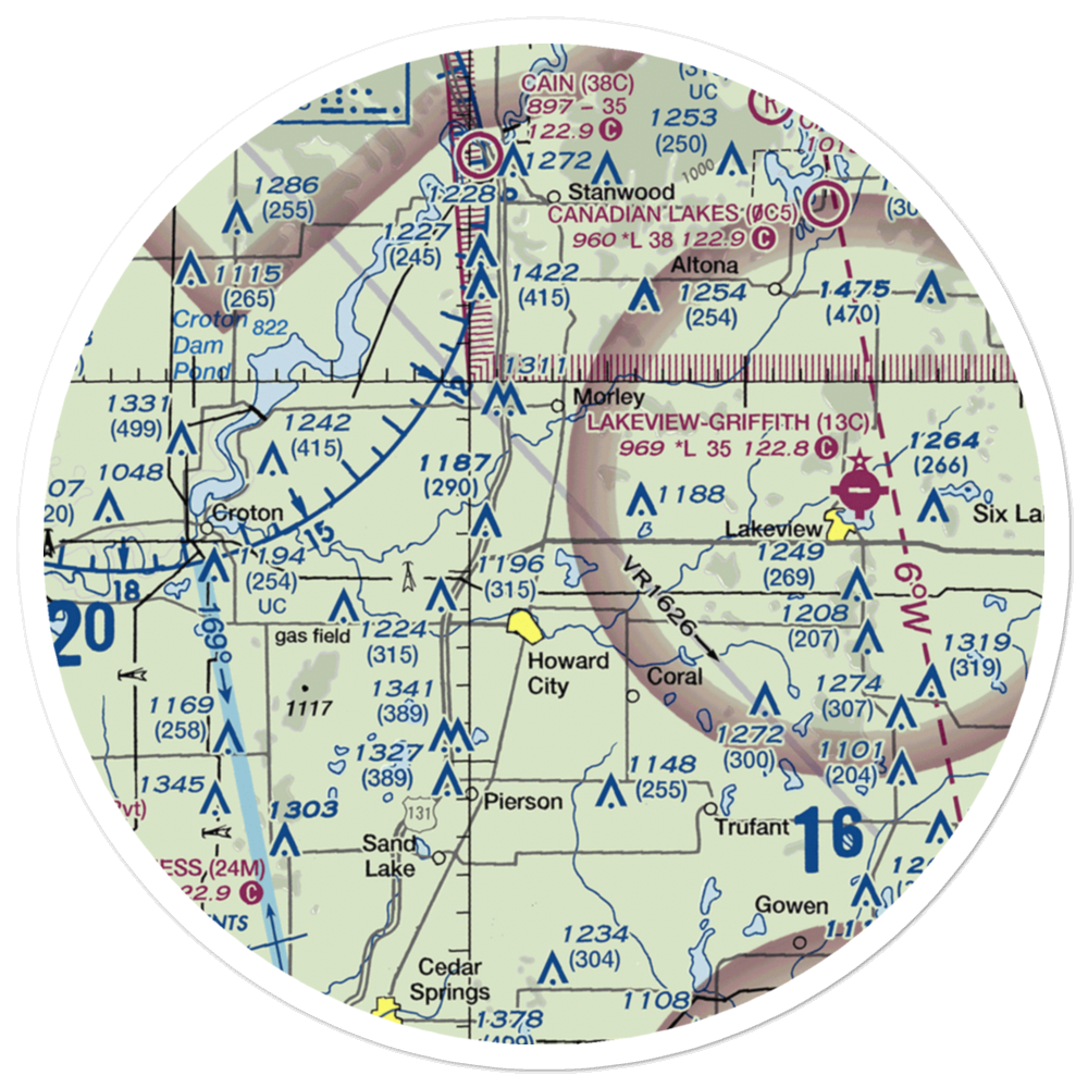 Anderson Airport (5MI4) VFR Sectional Sticker (30 mile) 