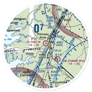 Flying W Airport (5MD5) VFR Sectional Sticker (20 mile)