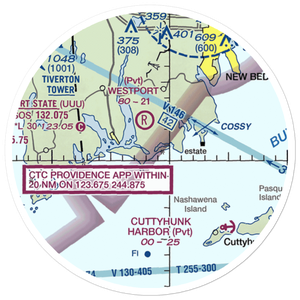 Allen's Pond Airport (5MA9) VFR Sectional Sticker (20 mile)