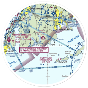 Allen's Pond Airport (5MA9) VFR Sectional Sticker (30 mile)