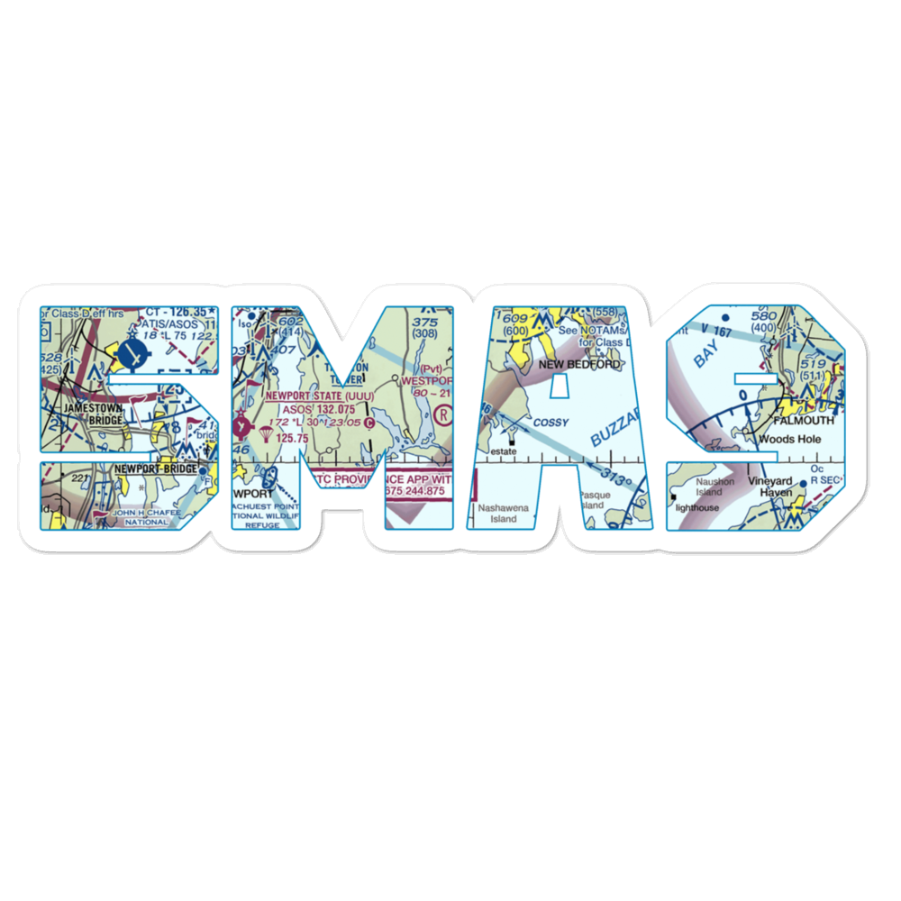 Allen's Pond Airport (5MA9) VFR Sectional Sticker 